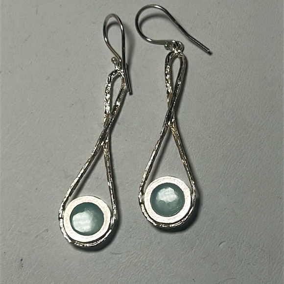 Sterling Blue Larimar Earrings - Picture 4 of 8